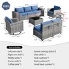 XIZZI 9PCS Patio Furniture Set with Sectional Sofa, All Weather PE Wicker Conversation Couch Set with Swivel Rocking Chairs and Side Table - 3 of 4