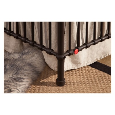 Vintage Iron Black Convertible Toddler Crib