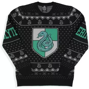 Verwaarlozing Obsessie Gang Harry Potter Men's Slytherin House Crest Ugly Christmas Sweater (large)  Black : Target