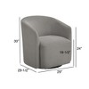 Swivel Polyester/Nylon Fabric Barrel Chair with Pocket Coil Seat and 360-Degree Swivel for Living Room - 3 of 4