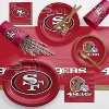 3ct San Francisco 49ers Football Reusable Tablecloth: NFL Plastic Disposable Tableware, Super Bowl Party Accessory, 102"x54" - 3 of 3