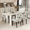 Tangkula Wooden Dining Chair Set of 4 w/Rubber Wood Legs Padded Seat S Springs High  Back - 3 of 4