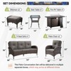 Buenhomino 5PCS Outdoor Patio Furniture Set with Fire Pit,PE Wicker Patio Conversation Sets, 43" 50000BTU Gas Propane Fire Pit Table,Wicker Chairs Set - 3 of 4