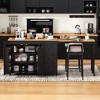 Whisen Kitchen Island with Extendable Dining Table, Storage Cart with 3 Drawers, Power Outlet, Spice Rack and 2 Door Cabinet - 4 of 4
