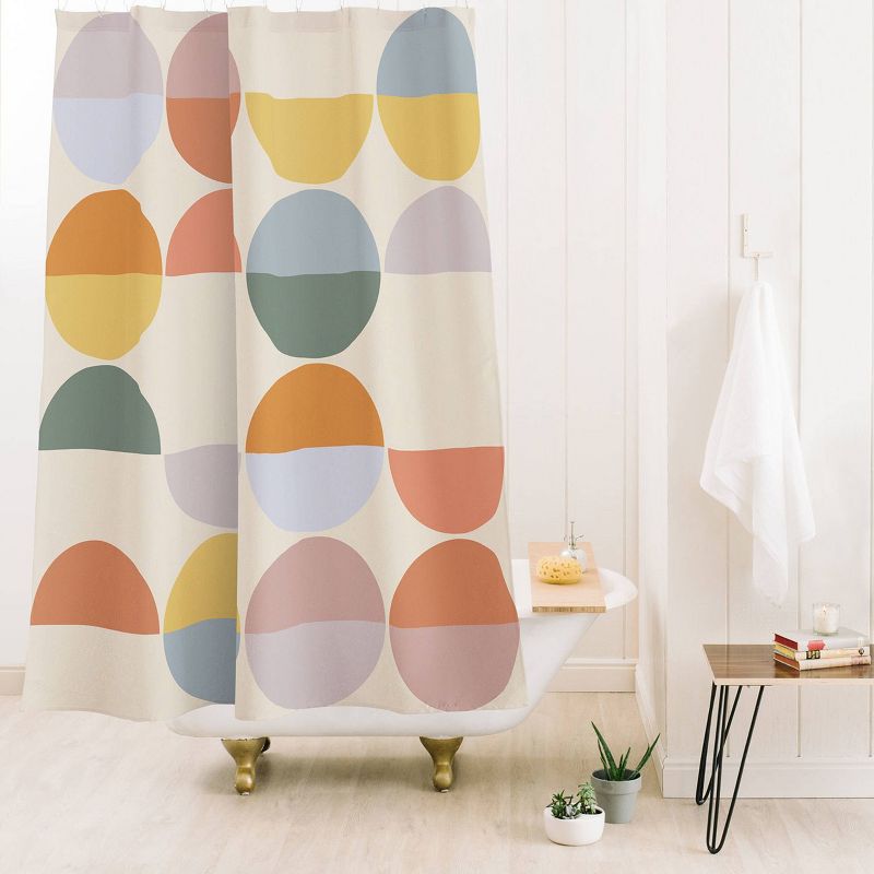 Pastel Geometric Shapes 2 Shower Curtain - Deny Designs, 3 of 5