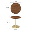 Modway Viva Round Acacia Wood Side Table – Natural Wood Accent Table with Tapered Legs and Smooth Finish - 3 of 4