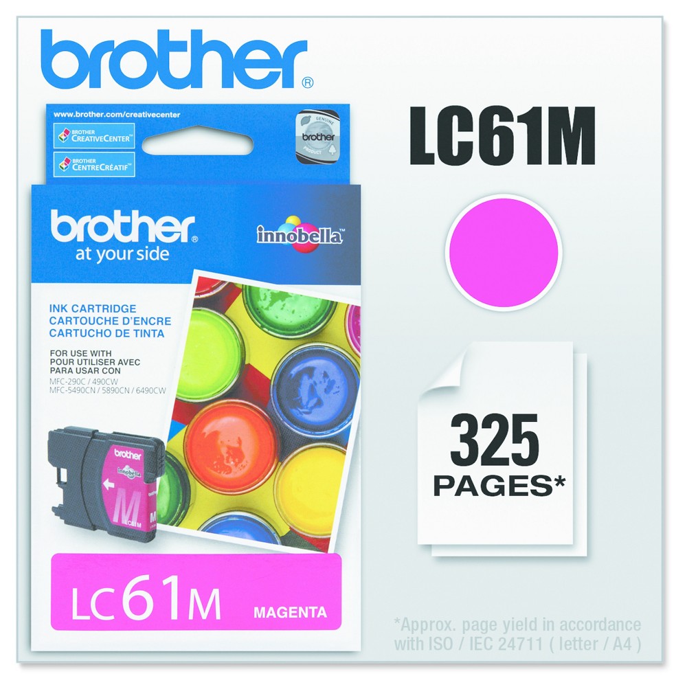 UPC 012502620891 product image for Brother LC61M Innobella Ink, Magenta (Pink) (LC61M) | upcitemdb.com