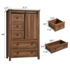 WhizMax Dresser for Bedroom with 5 Drawers, 48" White Tall Chest of Drawers, Wooden Closet Dresser for Living Room, Hallway, Entryway - 2 of 4