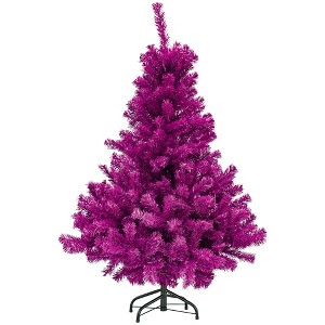 Northlight 6' Boysenberry Purple Pine Artificial Christmas Tree, Unlit - 1 of 3