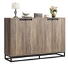 55" Buffet Storage Cabinet, Modern Sideboard Credenza with 4 Doors and Shelves, Coffee Bar Cabinet for Kitchen, Dining Room, Living Room - 3 of 4
