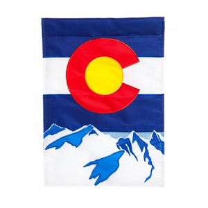 Evergreen Flag Colorado State Garden Applique Flag 12.5 x 18 Inches Indoor Outdoor Decor - 1 of 4