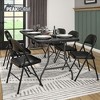 Peakform Folding Vinyl Padded Chair with Comfortable Seat Cushion, Compact, Lightweight, Easy Storage, 4 Pack, Gray Design, Black Frame - 4 of 4
