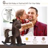 VYNXARIA Kids Plush Ride-On Rocking Horse with Bear Toy,with Soft Plush Toy & Fun Realistic Sounds, Brown - 4 of 4