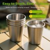 Itopfox 8 Pack Stainless Steel Stacking Cups, Reusable Drinking Glasses for Home, Party, Camping, Outdoor, BPA Free, Dishwasher Safe - 3 of 4