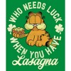 Men's Garfield St. Patrick's Day Who needs Luck when You have Lasagna T-Shirt - 2 of 4