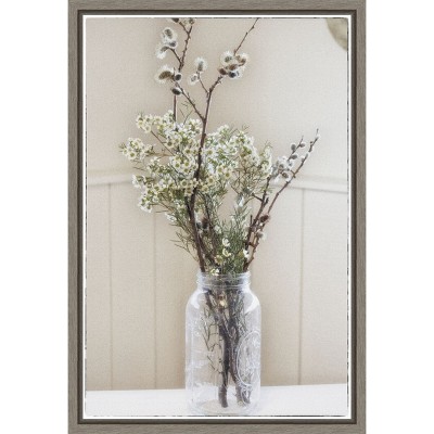 Amanti Art Farmhouse chic still life (Mason Jar) by Savanah Plank Danita Delimont Canvas Wall Art Print Framed 16 x 23-in.