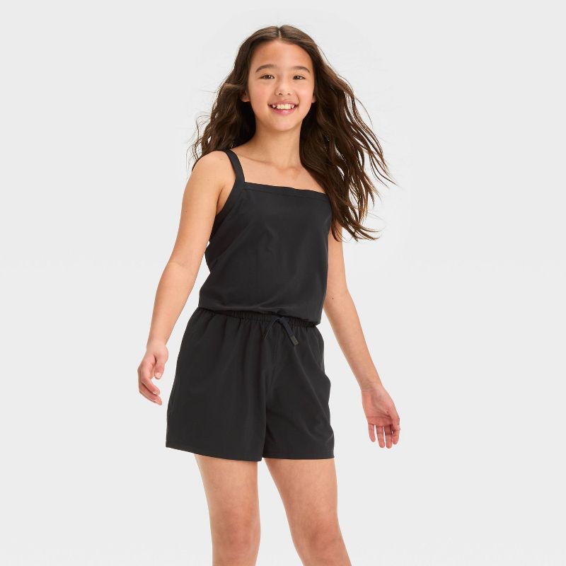 Girls' Woven Romper - All In Motion™, 1 of 4