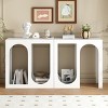 62.8'' Modular Entryway Console Table with Curved Interior Shelves for Custom Layouts in Hallway or Living Room-Baofuwish - 2 of 4