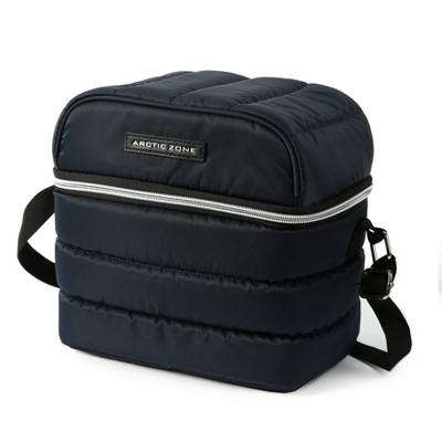Arctic Zone Crossbody Quilted Lunch Bag - Majolica Blue