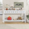 NicBex 60"Console Table with 4 Drawers Narrow Long Entryway Table with Open Shelf for Hallway,Living Room - 2 of 4