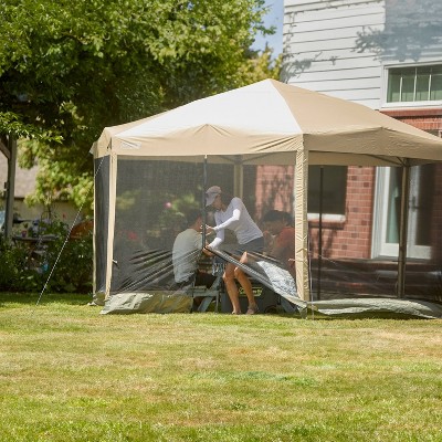 Coleman 15' x 13' Beige and Gray Screen Canopy Tent