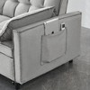 CAVINAS Futon Sofa Couch Pullout Bed, 3 in 1 Convertible Sleeper Sofa Bed, Loveseat Sofa,  Couches for Living Room with Backrest, Toss Pillow, Pocket - 3 of 4