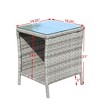 Chic Crate-1-Piece PE Rattan & Steel Coffee Table with Tempered Glass - Outdoor Patio Furniture for Backyard, Garden, Deck (Weather-Resistant) - 3 of 4