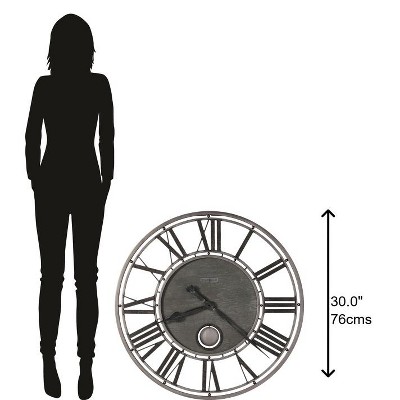 Marius Oversized Silver Iron Transitional Wall Clock