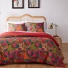 Greenland Home Fashions Jewel Quilt Bedding Set Red/Pink/Green - 2 of 4