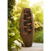 Nathan Seven Cascade 35" High Large Rustic Indoor Outdoor Decor Resin Floor Fountain with Light LED Cut-Away Outside Garden Patio - 2 of 4
