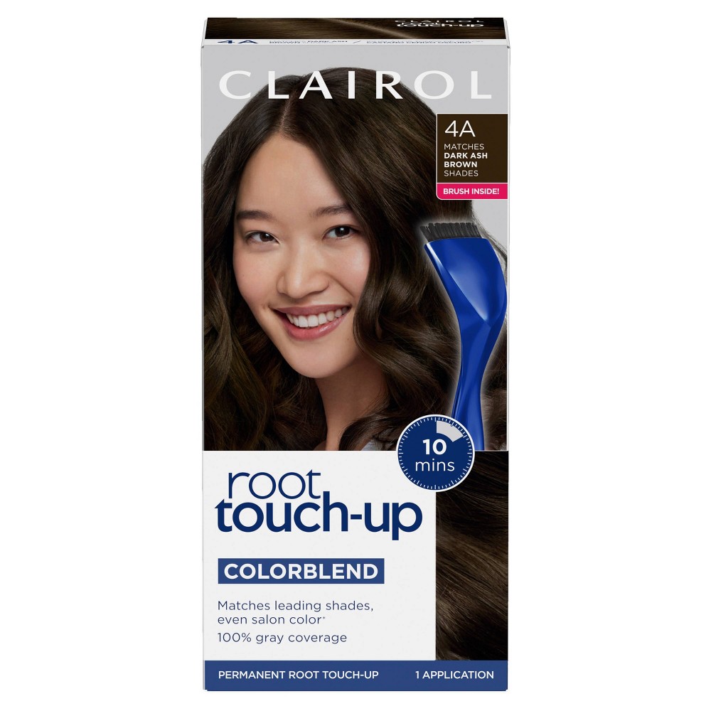 Photos - Hair Dye Clairol Root Touch-Up Permanent Hair Color - 4A Dark Ash Brown  Kit