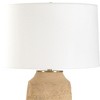 Uttermost Sandstone Flow Terracotta Table Lamp – Sculpted Ceramic Base with Brass Accents and White Linen Shade, 29” High - 4 of 4
