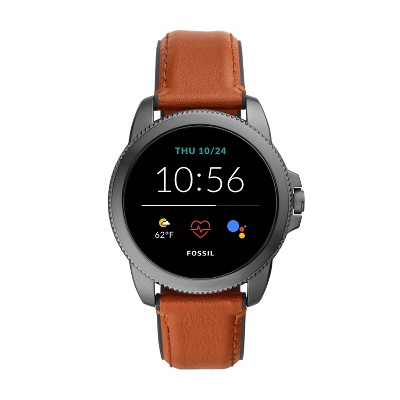 Fossil Gen 5E Smartwatch 44mm - Smoke with Brown Leather