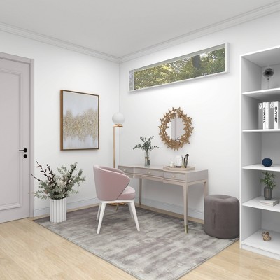 Gold Glitter Abstract Geode Canvas Wall Art with Frame