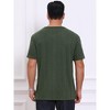 INSPIRE CHIC Men's Henley Short Sleeve Button Down Jacquard Texture Knitted T-Shirts - 3 of 4