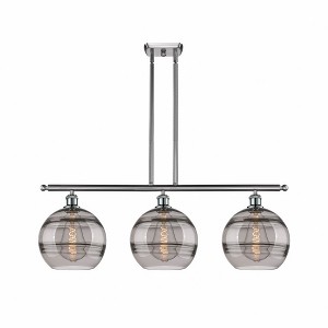 Rochester - 3 Light Stem Hung Island In Industrial Style-12.13 Inches Tall and 36.5 Inches Wide - 1 of 1