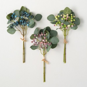15"H Sullivans Dusk-Color Eucalyptus Berries Set of 3, Multicolored - 1 of 2