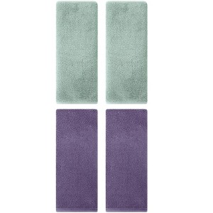 REGALWOVEN Solid Cotton Soft Absorbent Bath Hand Towels 4 Pack - 1 of 4