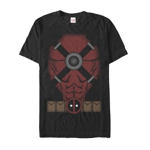 Men's Marvel Halloween Deadpool Cartoon Costume T-Shirt - 1 of 4