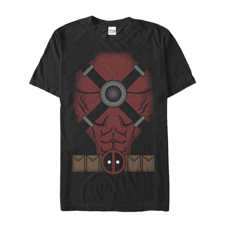 Men's Marvel Halloween Deadpool Cartoon Costume T-Shirt, 1 of 5
