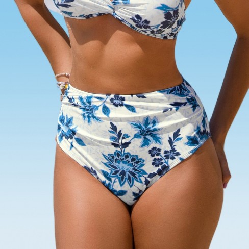 Patterned high waisted bikini 2024 bottoms