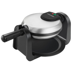 BLACK+DECKER Flip Waffle Maker, WM1404S, 7" Round Belgian Waffles, Ready Light Indicator - 1 of 4