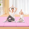 4' x 8' x 2'' Folding Gymnastics Mat Four Panels Gym PU Leather EPE Foam Blue/Pink - 2 of 4