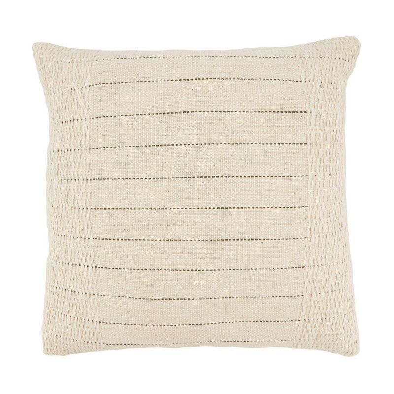 Textured Striped Throw Pillow Cover Natural - Saro Lifestyle, 1 of 5