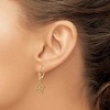 Black Bow Jewelry 11mm Plumeria Silhouette Lever Back Earrings in 14k Yellow Gold - 3 of 4