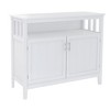 NicBex Sideboard Buffet Cabinet Classic Kitchen Cabinet Coffe Bar Cabinet with 2 Door and Adjustable Shelf for Dining Room, White - 4 of 4