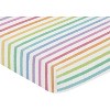 Sweet Jojo Designs Girl Baby Fitted Crib Sheet Rainbow Striped Multicolor - 3 of 4