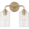 Quorum Lighting Charlotte 2 - Light Vanity in  Aged Brass - 4 of 4