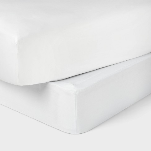 Queen Box Spring Cover White Threshold Recycled Polyester Twill Standard 100 By Oeko tex Target