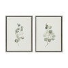 Kate and Laurel Sylvie Eucalyptus Framed Canvas Set by Maja Mitrovic of Makes My Day Happy, 2 Piece 18x24, Gray - 2 of 4
